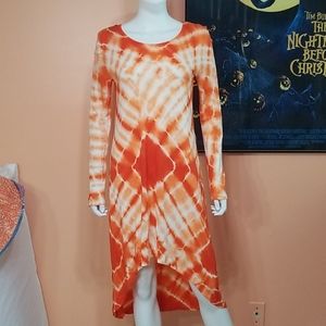 $5☃️Romeo & Juliet Tie Dye High Low Dress Small